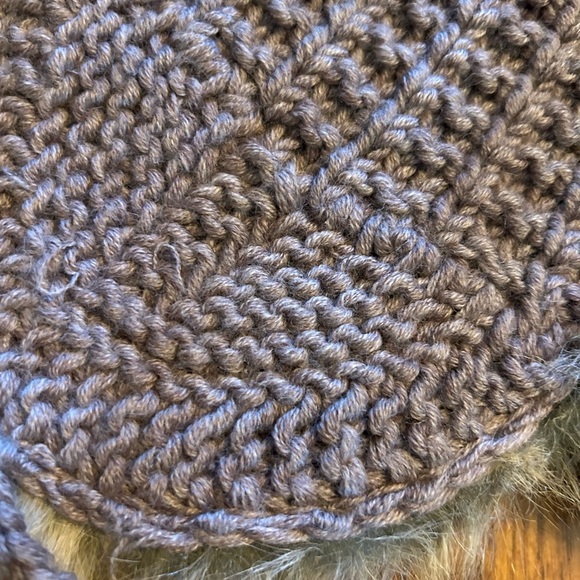 Hat Attack by Buji Baha Greige Fur Lined Hat NWT! - Picture 5 of 10